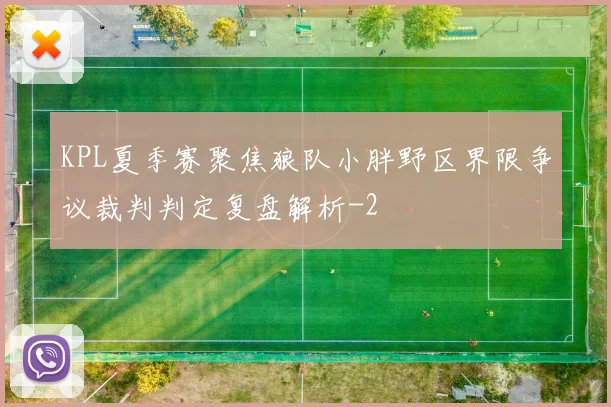 KPL夏季赛聚焦狼队小胖野区界限争议裁判判定复盘解析